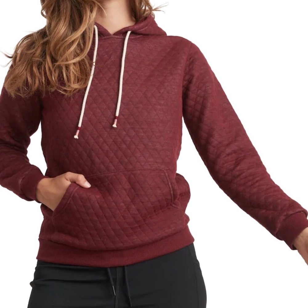 Marine Layer Corbet Quilted Pullover Sweatshirt Hoodie Women’s Sz Large
